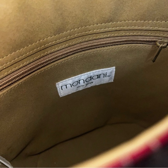 Mondani New York Red Faux Leather Bucket Purse - Picture 3 of 13